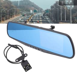 Dailygoody - Dual Dash Cam - 12MP 1080P HD - Achteruitkijkspiegel - Zwart - G-sensor - Geschikt voor auto — thumbnail 3