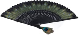 Dailygoods - Dailygoody - Bamboeventilator - Opvouwbare ventilator - Elegant design - Pauwenpatroon - Draagbaar voor dansvoorstellingen - Herbruikbaar — thumbnail 5