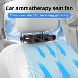 Autostoelventilator, oplaadbare autostoelventilator met drie rotatiesnelheden, zorgt voor verkoeling van uw rug, geschikt voor auto's, campers, SUV's, vrachtwagens en kinderen, blaast koele lucht. — thumbnail 5