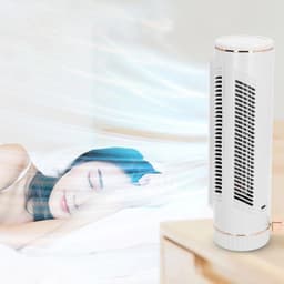Dailygoody - Torenventilator - Bladloze ventilator - Stil en compact - Wit - Oplaadbare luchtkoeler - Ideaal voor slaapkamer en kantoor — thumbnail 2