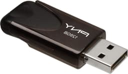USB Flash Drive - Geheugenstick Gegevens - Bestanden Meenemen - Verschuifbare Kraag - 128 GB - Zwart — thumbnail 1