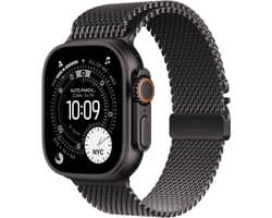 Apple Watch Ultra 3 - Wifi + 5G - 49mm - Black Titanium Case with Black Titanium Milanese Loop - Medium