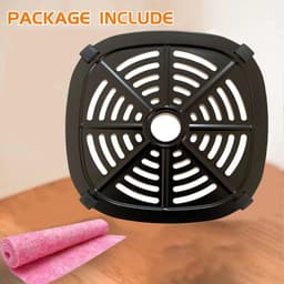 Airfryer Grillpan - Crisper Plate - Gezond Koken - Antikleefcoating - 17.5cm - Zwart — thumbnail 2