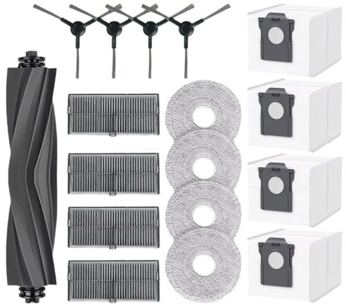 17-delige accessoire set voor stofzuigers, geschikt voor Dreame L40 Ultra AE/D20 Ultra / RLD31SE / Mova E40 Ultra: hoofdborstel, filter, dweil — afbeelding 1