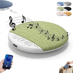Ultradunne Bluetooth-kussenspeaker – een mini-draagbare speaker die onder je kussen past – een draadloos slaapapparaat met witte ruis en een timerfunctie – voorzien van geluidsgeleiding naar de benen – geschikt voor zijslapers – groen — thumbnail 1