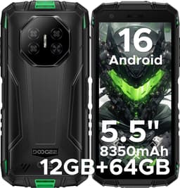 DOOGEE Fire 3 4G - Outdoor Phone - Robuuste Smartphone - 12GB RAM+ 64GB ROM/2TB TF - Android 16 - 8350mAh- 5,5-inch IPS HD+ - 13MP AI-camera - Widevine L1 - Face ID - NFC - IP68 - Groen — thumbnail 1