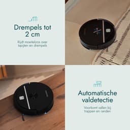 Bloomfold Robotstofzuiger met Dweilfunctie & Leegstation - 19.000Pa Zuigkracht – LiDAR Navigatie - 180 minuten - Slimme AI Robot Stofzuiger - Geschikt voor Huisdierhaar — thumbnail 7