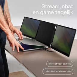 Screenmate® Flip Portable Monitor 15,6” - Draagbare Monitor met Beschermhoes - Extra Scherm Laptop - Draagbaar Beeldscherm - Zwart — thumbnail 2