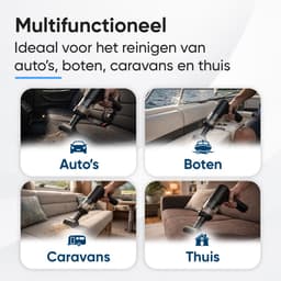 CarMe 2-in-1 Auto Stofzuiger Pro - Zuigen & Blazen - Kruimeldief - 8 Opzetstukken - Oplaadbaar - Handstofzuiger - Air Duster - Zwart — thumbnail 8