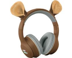 KIDYWOLF KIDYEARS Kinder Koptelefoon Beer – 85dB, Bluetooth & Jack, Opvouwbaar, Magnetische Oortjes, 4+