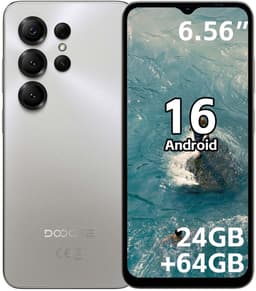 DOOGEE Note 56X Smartphone - 24 GB RAM - 64 GB ROM - 6,56 inch - 6150 mAh - Android 16 - Dual SIM 4G - GPS - Grijs — thumbnail 1
