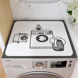 Wasmachine Droger Tophoes - Apparaatbeschermer Mat - Huishoudelijk Gebruik - Snel Absorberend Sneldrogend - Niet Gespecificeerd - Wit — thumbnail 3