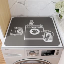 Wasmachine Droger Tophoes - Apparaatbeschermer Mat - Huishoudelijk Gebruik - Snel Absorberend Sneldrogend - Niet Gespecificeerd - Wit — thumbnail 4