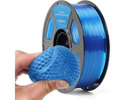 TPU Filament - Flexibel Filament - 3D Printen - Zacht en Flexibel - 1.75 mm 1 kg - Transparant Blauw