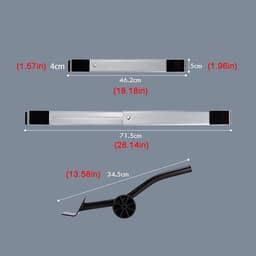 Wasmachine Onderstel - Droger Basis Koelkast Trolley - Apparaten Verplaatsen - Verstelbaar Met Wielen - 46-71 cm - Wit — thumbnail 3