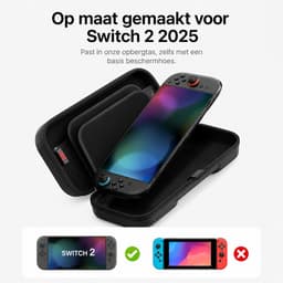 Sounix Case Geschikt voor Nintendo Switch 2 - Met opbergvak voor 24 games - Extra hoog Hoesje - Waterdicht en schokbestendig - Zwart — thumbnail 5
