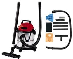 Intelectro Stofzuiger - Transformeer je Schoonmaakroutine met onze Krachtige Stofzuiger - Roestvrijstalen Reservoir van 12 liter en Handige Accessoires - Droog/Nat Stofzuiger - 12L - 1250W - Rood/Zwart - Levering Sneller dan Aangegeven!