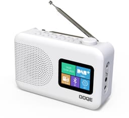 OOQE TUNE PRO 4-in-1 DAB+ Radio | DAB+, FM, Bluetooth, Klok, Wekker | Ideaal als Noodradio | LCD scherm | Auto Scan: Zenders Automatisch Gevonden | Werkt Zowel op Netstroom als Batterijen | 80 voorkeurstations opslaan | Nederlandstalig | Wit — thumbnail 1