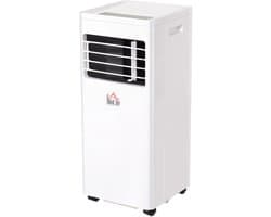 3-in-1 Mobiele airco - 7000 BTU - Draagbare airconditioner - 3-in-1 koelen, ventilator en luchtontvochtiger - voor 10-26 m² - met afstandsbediening en 24-uurs timer - 2 snelheidsniveaus - wit