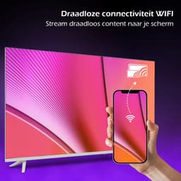 Horizon Smart TV 32 inch - LED Televisie - Diamant Serie HD - WiFi - Netflix - Frameless Slim Design - Wit — thumbnail 3