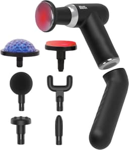NueNext Massage Gun Professioneel Met Verlengarm - Massage Pistool mini - Sport en Relax Massage Apparaat - Warme & Koude Stand - 6 Massagekoppen - Krachtig en Draadloos - Zwart — thumbnail 1