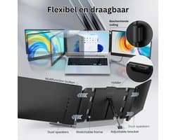 JMZR® Portable Monitor - Tri Screen - Laptop Uitbreider - Full HD