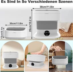 Mini Wasmachine - Voor Kleine Wasgoed - Meerdere Programma's — thumbnail 3