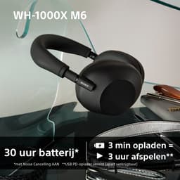 Sony WH-1000XM6 - Draadloze koptelefoon met Noise Cancelling - Roze — thumbnail 13