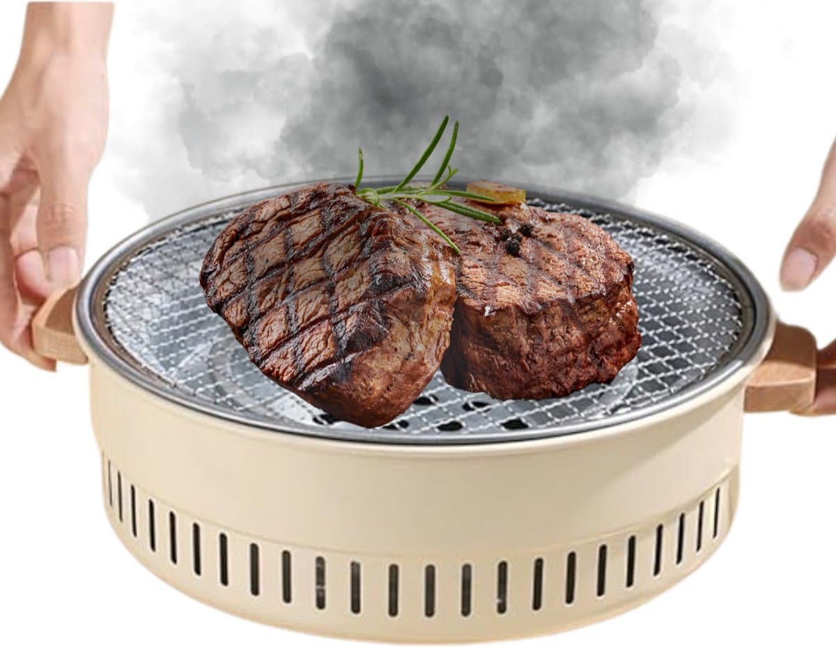 TD OutdoorLine - Camping Grill - Draagbaar - 3-in-1 Functie - Houtskool of Hout — afbeelding 1