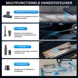CLGP® Kruimeldief Draadloos - Auto Stofzuiger - Handstofzuiger - Zilver en Paars — thumbnail 3