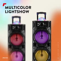 Karaoke set - Fenton LIVE290 Party speaker met microfoons en discolamp - Met Bluetooth - 300W — thumbnail 5