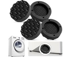 Anti Trillingsmat Wasmachine - en Wasdroger - Geluidsdempende Antislip Mat - Rubber Mat Trillingsdempers - Trillingsdempers wasmachine – Extra dik - Voetjes wasmachine & droger - Wasmachine demper – Anti trillings - vibratie - dempers pads – Antislip