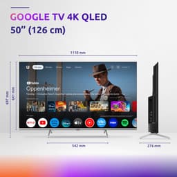 STRONG - TV 50" (126 cm) SRT50UG8773C QLED - Smart Google TV 4K UHD - Chromecast - Google Assistant - Dolby ATMOS - Doly Vision - Quantum dot colors - Drievoudige tuners - Wifi - Bluetooth - Port Ethernet - 4xHDMI + 2xUSB - NETFLIX — thumbnail 8