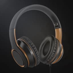 StayPowered Hoofdtelefoon - Kraakhelder Geluid - Maximaal Comfort - Ultrabrede Compatibiliteit - Knoopvrij Nylon Koord - Lichtgewicht & Opvouwbaar - Ingebouwde Microfoon - Verstelbaar Design - Zwart/Goud - Levering Sneller Dan Aangegeven! — thumbnail 5