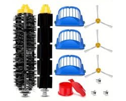 Set van 10 Vervangende Onderdelen voor iRobot Roomba 500 & 600 Serie – Inclusief 1 Hoofdrolborstel, 1 Klopborstel, 3 HEPA Filters, 3 Zijborstels, 2 Reinigingshulpmiddelen – Compatibel met 614 620 650 660 680 690 695 675 671 677 655 645 595 585 564