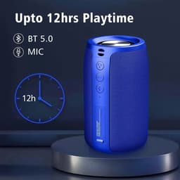 Bluetooth speaker donkerblauwt-Supersubwoofer-Bluetooth 5.0-stereo-surroundgeluid-IPX5 waterdicht-Ondersteuning TWS, TF-donkerblauwt — thumbnail 2