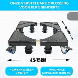 Wasmachine verhoger - Wasmachine verhoger - Wasmachine sokkel - Wasmachine verhoger met lade - Wasmachine opbouwmeubel - Wasmachine opbouwmeubel - Wasmachine Sokkel — thumbnail 3