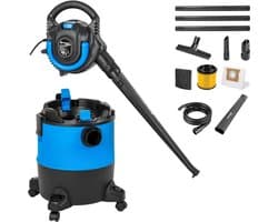 Tapijtreiniger - Tapijtwassers - Nat-Droogstofzuigers - Multifunctionele Stofzuiger - met Accessoires - 3 Wisselfilters - Blaasfunctie - voor Huis - Garage - Auto - Tapijt - 1200W - 23L - 240V - Blauw