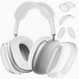 Beschermset voor Apple AirPods Max - 3-delige Set - Hoofdband Cover, Oorkap Beschermers & Reishoes - Siliconen & Hardcase - Airpods Hoesje - Transparant — thumbnail 1