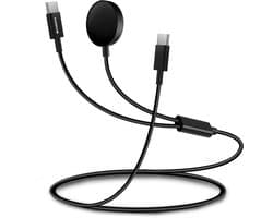 2-in-1 Oplader Geschikt voor Samsung Galaxy Watch 7, 6, 5, 4, 3 & Active (2) - USB-C Oplaadkabel 1 Meter