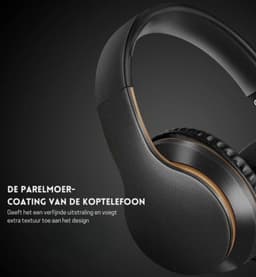 StayPowered Koptelefoon - Ingebouwde Microfoon - Lichtgewicht - Hoogwaardig Materiaal - Ademende Kussens - Zwart/Bruin - 1,5m lange Snoer - Opvouwbaar en Draagbaar - 3,5mm Aansluiting - Levering Sneller dan Aangegeven! — thumbnail 4