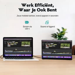 Pora&Co - IPS Portable Game Monitor - Beeldscherm 14 Inch - HDMI & USB-C - Full HD - Computerscherm - Draagbare Monitor — thumbnail 5