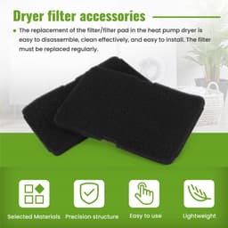 Bramokava 4x Filter geschikt voor Beko Blomberg Droger 2964840100 - 235 x 150 mm - Spons Foam Schuimfilter — thumbnail 4
