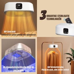 Thuys – Mini Droger – Mini Wasmachine – Wasdroger – 29 x 22 x 10cm – Wit — thumbnail 4