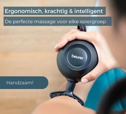 Beurer MG 101 SensorBoost Massage Gun – REVOLUTIONAIR ONTWERP – Ergonomisch rond - Druksensor - Stil en Compact – 5 Intensiteiten – 5 Opzetstukken – 3 Jaar Garantie — thumbnail 2
