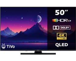 Horizon Smart TV 50 inch QLED - 4K ULTRA HD Televisie - XT Line - WiFi - Netflix - Voice Assistant - Ultra Narrow Design