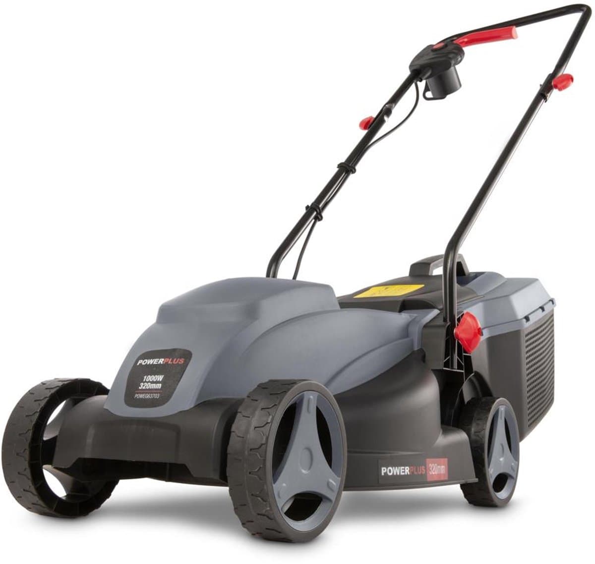 Powerplus elektrische grasmaaier POWEG63703 - 1000 W, 320 mm Ø grasmachine, tuintoestel, met grasopvangsysteem en achteruitworp — afbeelding 1