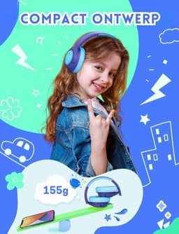 StayPowered Kinderheadset - Gehoorbescherming en Gemoedsrust Gecombineerd! - met Volumebegrenzing - Kristalhelder Stereogeluid - Draaibare Oorschelpen - Verstelbare Hoofdband - Compact Design - Jongen/Meisje Set - Levering Sneller dan Aangegeven! — thumbnail 5