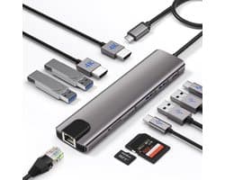 Docking Station Laptop 2x HDMI - Splitter Laptop - USB-C - Universeel