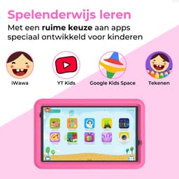 Naevy Kindertablet 8 inch - Vanaf 3 Jaar - 4+4GB RAM - 64GB Geheugen - 5000mAh Batterij - Ouderlijk Toezicht - Incl. Roze Beschermhoes — thumbnail 4